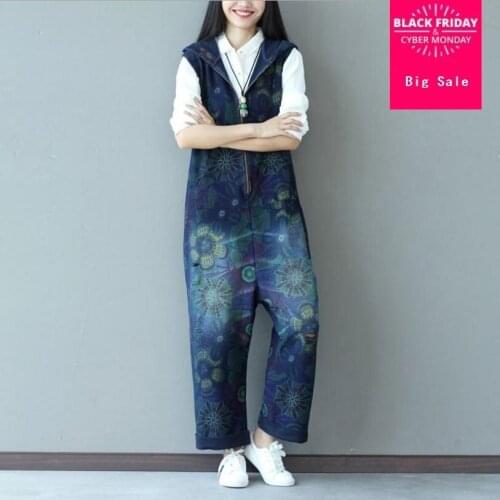 2020 new fashion brand plus size hole demin jumpsuits female great quality retro long Playsuits & Bodysuits wj2037 great quality