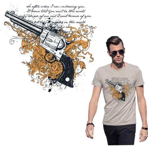 New cool guns iron on patches for clothing military patch ironing sticker diy punisher transfert thermocollants t-shirt applique