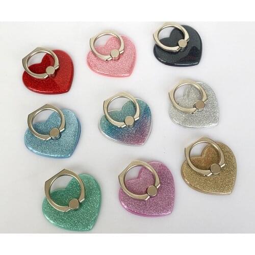 Wholesales 9pcs/lot Couple Models Mobile Phone Holder Universal Glitter Love Butterfly Finger Stand Holder for iPhone 12 Tablet