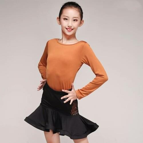 Latin Dance Dress For Girls Kds Samba Dress Ballroom Dancing Dress Girl Dancewear Children Costume Top+Skirts Latino Girls