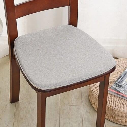 Dinning Chair Cushions Solid Color Student Office Seat Pad Soft Chair Seat Mats Non-Slip Stool Sit Cushions Pad Sponge Filling