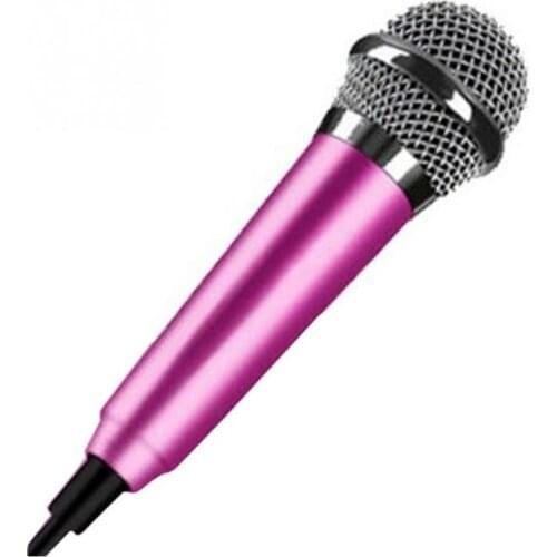 Portable 3.5mm Stereo Studio Mini Mic KTV Karaoke Microphone For Cell Phone Laptop PC Desktop Handheld Microphone