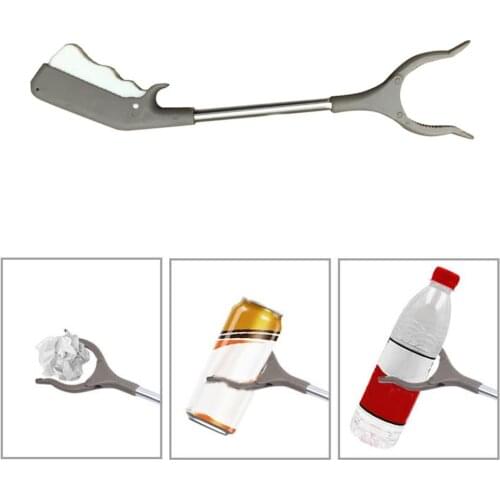 Durable Stainless Steel Trash Garbage Pick Up Grabber Gripper Reaching Lightweight Cleaning Tool