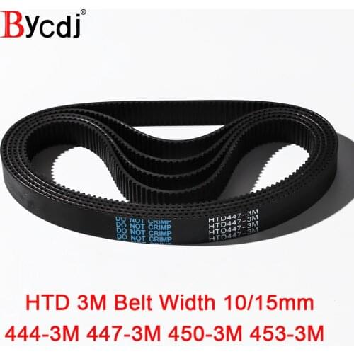 Arc HTD 3M Timing belt C=444 447 450 453 width 6-25mm Teeth148 149 150 151 HTD3M synchronous pulley 444-3M 447-3M 450-3M 453-3M