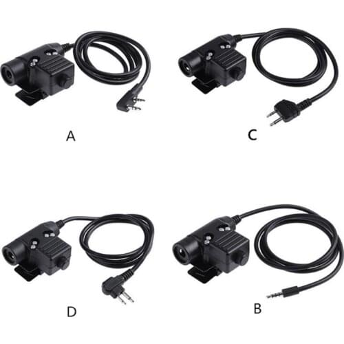 Helmet Headset PTT Hunting Military Airsoft Headset Adapter for kenwood 77HC