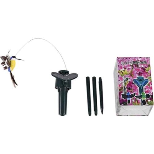 Solar Animal Decoration Cute Butterfly Hummingbird Garden Decoration Electric Feather Bird Household Garden Decoration