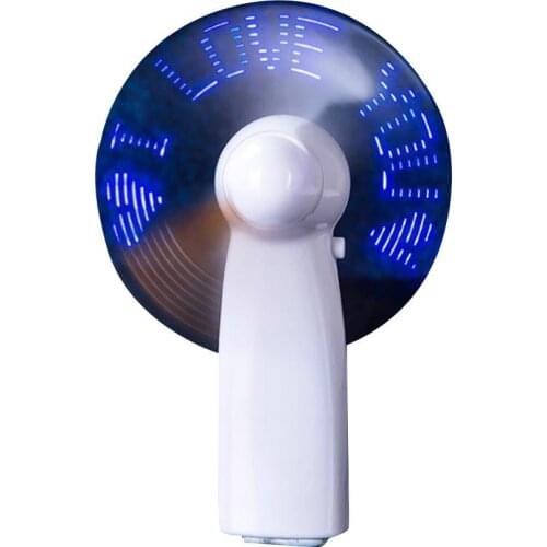 LED Light Cooling Fan Romantic Love Portable Mini Handheld Fan Wind Blower Summer Cooler USB Fan