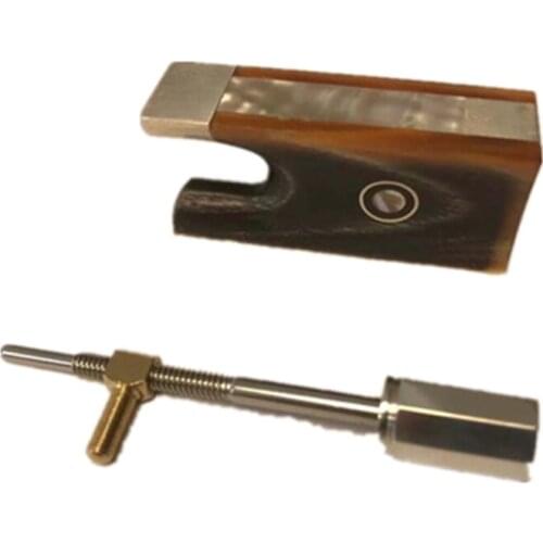 High quality 1pcs whtie OX horn violin bow frog 4/4 silver mount