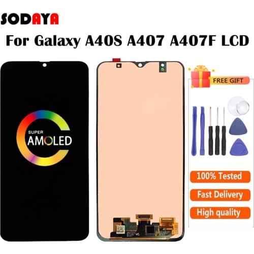 LCD For SAMSUNG Galaxy A40S LCD Display Touch Screen Digitizer Assembly For Samsung A40S A407 A407F A407FD LCD Free Shiping