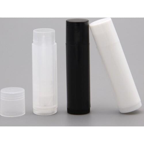100pcs/lot 5ml Lip balm packaging tube, repackaging DIY lipstick tube, mouth wax plastic pipe,empty travel container
