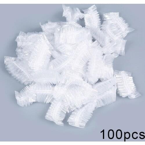 100 Pcs Transparent Disposable Ear Protector Waterproof Thickened Ear Cover for Bath Shower Salon Elastic Hair Dyeing Earmuffs