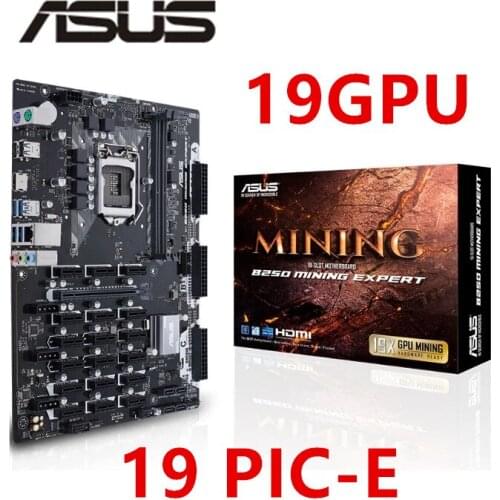19GPU For Asus B250 MINING EXPERT Original new Desktop Intel B250 B250M DDR4 Motherboard LGA 1151 SATA3 M.2