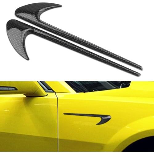 2pcs Carbon Sticker Car Side Sticker For AMG Mercedes Benz W212 W210 W202 W204 W176 W163 W221 W205 W117 CLA CLS Fender Sticker