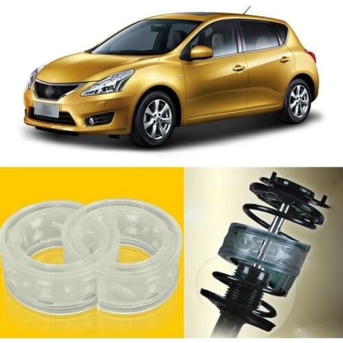 2pcs Power Front /Rear Shock Suspension Cushion Buffer Spring Bumper For Nissan Tiida