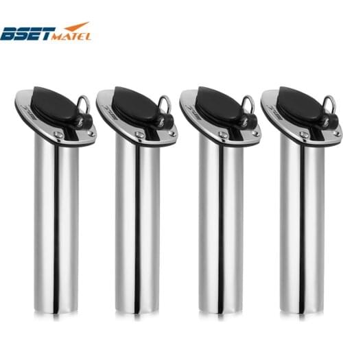 4X BEST METAL oval shape flange Flush Mount 30 Degree stainless steel 316 marine hardware fishing rod holders fishing tackle