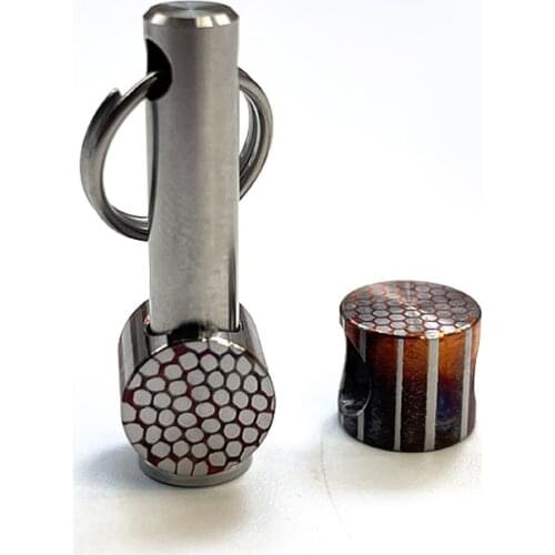 5.2mm Big Hole Titanium Copper Pendant Cylinder Beads Titanium Alloy Paracord Rope Bead Keyring Accessory