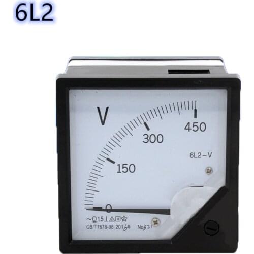 AC 6L2 250V 300V 450V 500V 750V 1KV pointer type voltmeter voltage meter mechanical header 80*80MM