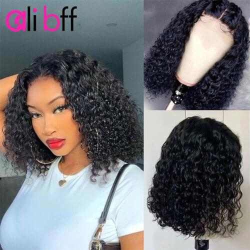 13x4 Lace Front Human Hair Wigs 4x4 Water Wave Short Bob Wigs for Black Women 8-16 Inches Pre Plucked Malaysian Water Wave Wigs