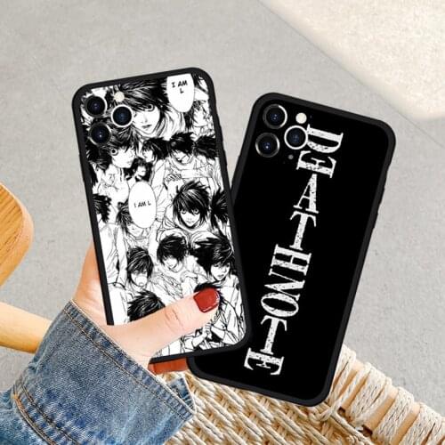 Phone Case for IPhone 11 12 Pro XS MAX 8 7 6 6S Plus X SE 2020 XR Anime Japanese Manga Ryuk L Lawliet Death Note Cover Fundas