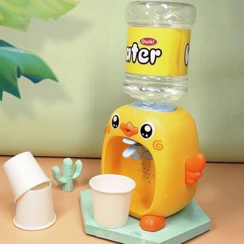Children Simulation Mini Water Dispenser Toys Simulation Play House Beverage Dispenser Small Pig Duck Water Kitchen Toy
