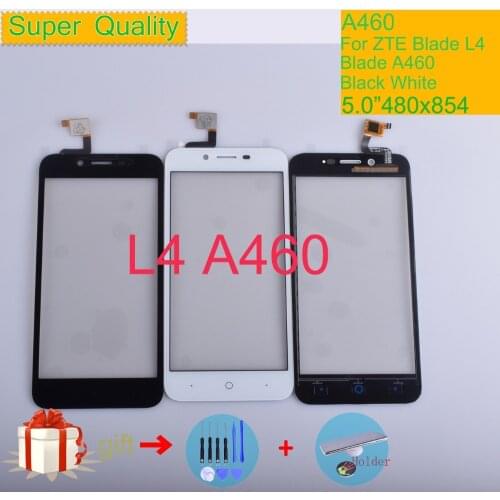 For ZTE Blade L4 Touch Screen Digitizer A460 A 460 Touch Panel Touchscreen Lens Front Glass Sensor NO LCD L4 A460 Replacement