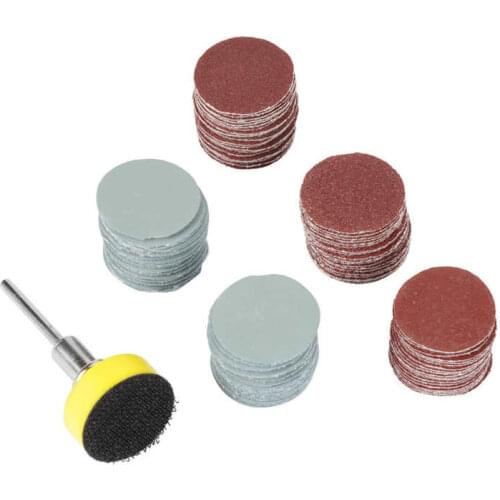 Polishing 100pcs 25mm Mix Grit Sander Disc Sanding Polishing Paper Pads Abrasive Sandpaper Set Abrasives Tools Accessories