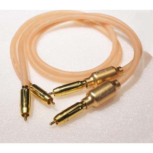 Hifi 6N Silver-plated 2RCA Cable Pure Copper RCA Interconnect Cable RCA Male to Male Audio Cable