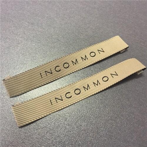 Custom 75D High Density 1.2*8.6cm Twill Background Woven Labels Clothing Labels