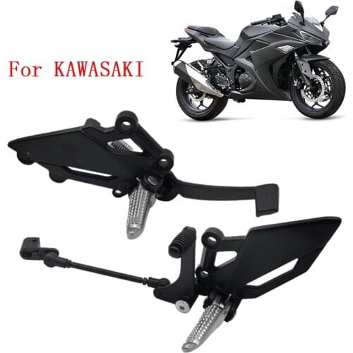 Left&Right Motorcycle Shift Lever Frontset Foot Peg Bracket Footrest Pedal Shifter For KAWASAKI NINJA Aluminum Mount Bracket