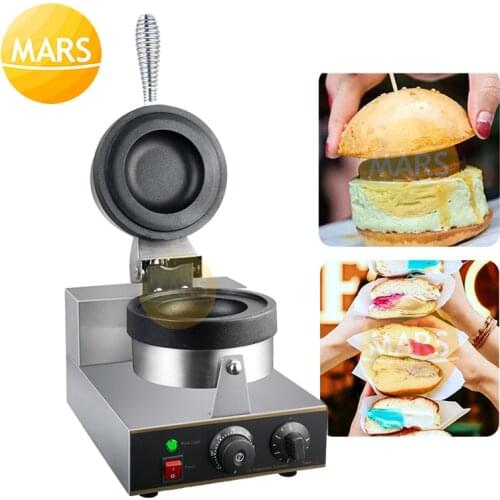 Hot Snack Dessert Machine Ice Cream Donut Maker 220V 110V Italy Gelato Panini Press Krapfen Warmer Waffle Bowl Maker Iron Pan