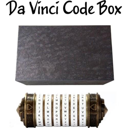 Metal Educational Toys Cryptex Locks Gift Da Vinci Letter Lock For Marry Lover Building Blocks Set Assemble Toy For Children