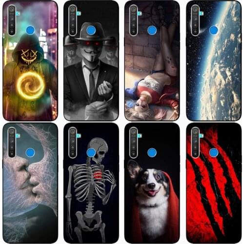Fashion Soft silicone TPU Back Cover For OPPO Realme 5 for Realme 5i Phone Funda Case For OPPO Realme 5 Pro Cute Cartoon Case
