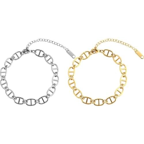 2021 Trendy Concise Golden&Silver Bracelet Alloy Bracelet on hand Women Bracelet Accessories Fashion Jewellery the Best Gift