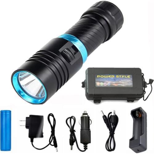 C2 Powerful L2 Diving LED Flashlight Warm Yellow white Dive 200M Waterproof Underwater Camping Torch Lamp Dimming By 18650 26650