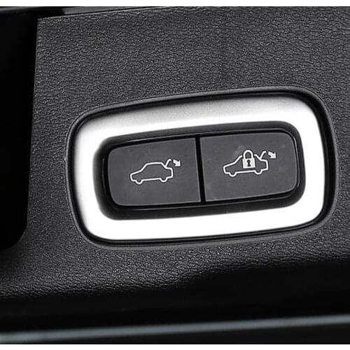 For Volvo XC60 XC 60 2018 2019 2020 ABS Matte Car Interior Rear Trunk Switch Button Cover Trim Tailgate Control Panel Trims