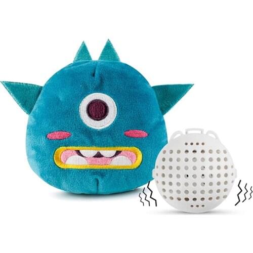 Enjoying Interactive Dog Toy Green Monster Giggle Plush Dog Toy Squeaky Toys with Jumping Electronic Activation Ball for Dogs