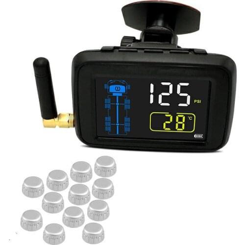 New CAREUD 12 Sensors Heavry Duty Truck External Car Tire Kit Pressure Monitor TPMS China Supply