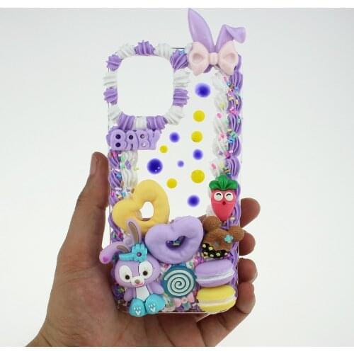 New rabbit cake kawaii phone case for iphone 7 8 plus xs xr se xsmax 11 12 pro max 13 mini redmi 10 huawei Samsung s20 21 ultra