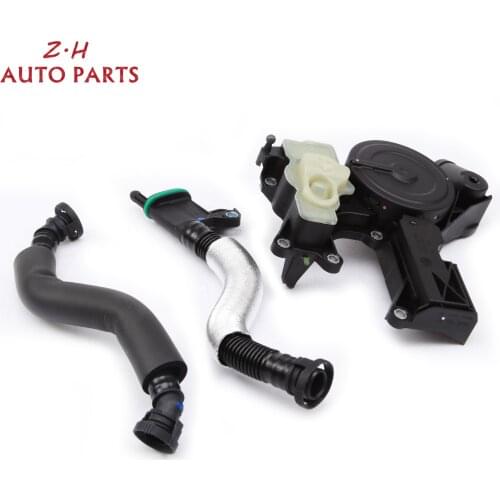 New Oil Water Separator +2 PCS Vent Pipe Set For Audi A4 A5 A6 A8 Q3 Separator Ventiduct 06H 103 495 AK 06J 103 221 B 06H103226A