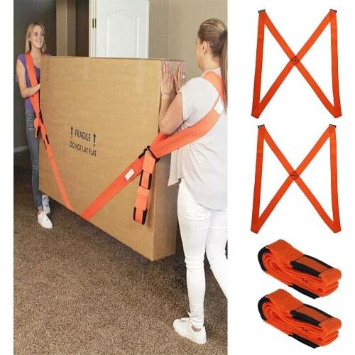 4pcs Lifting Moving Strap Furniture Transport Belt Shoulder Straps Convenient Tools for Home Move House Furniture Transport Belt