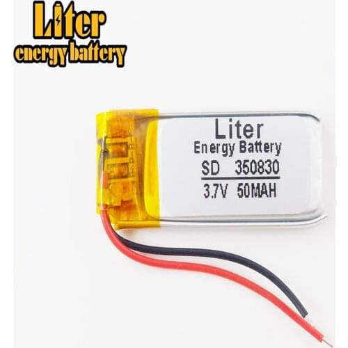 Polymer 350830 50mah bone conduction headset Bluetooth headset Toy Watch Bracelet lithium battery