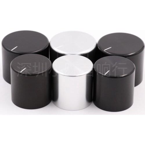 KYYSLB 25 30mm All Aluminum Knobs Solid Aluminum Alloy Knobs Tube Amplifier Power Amplifier Volume Potentiometer Knob Tooth Cap