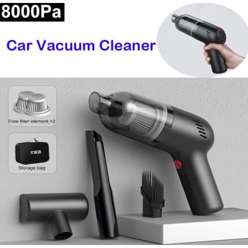 Portable Car Vacuum Cleaner Rechargeable Car Home Dual-use Wireless Vacuum Cleaner 8000pa Suction Power Handheld Vacuum Cleaner