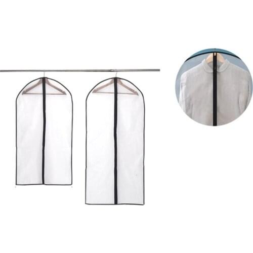 Transparent Plastic Clothes Dust Cover Coat Waterproof And Dustproof Bag Dry Cleaning Shop Disposable Hanging Clothes Bag