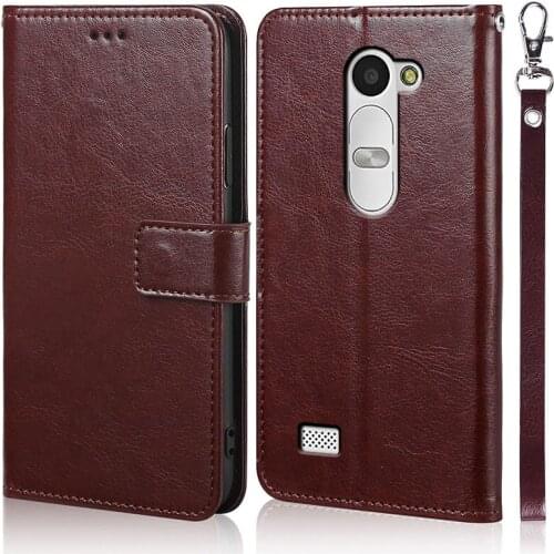 Luxury Leather Flip Book Case for LG C40 Leon 4G Lte H340N H320 C50 H324 Wallet Stand Case Phone Cover Bag