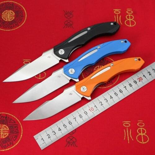 CH3519 Flipper folding knife D2 blade G10 + steel handle outdoor camping Tactics hunting pocket fruit kitchen Knives EDC tools