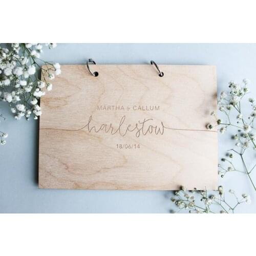 Modern Wedding Guest Book, Wooden Wedding Guest Book, Wooden Guestbook, Modern Guest Book, Personalised Guest Book, Unique Weddi