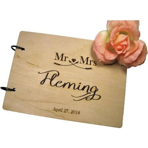 Wedding guest book, rustic wood guest book, alternative custom guest book, wedding guestbook personalized, wedding album