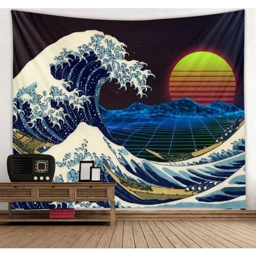 Japanese Style Wall Hanging Tapestry Nordic Home Decoration Wall Art Table Cloth Bedroom Landscape Painting Tapestry
