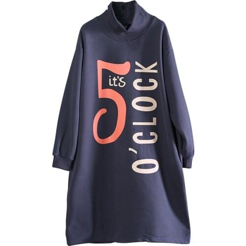 High Collar Fleece-lined Letter A Version Mid-length Sweater Skirt Outdoor Camping Trekking Pure Cotton Pilling Thickened Coat